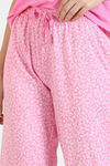 Zivame Summer Thyme Knit Cotton Capri Set - Begonia pink — thumbnail 6